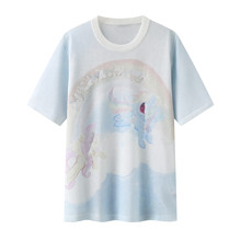 现货2026春夏女新款休闲卡通小马字母刺绣短袖针织衫上衣3K2EE58