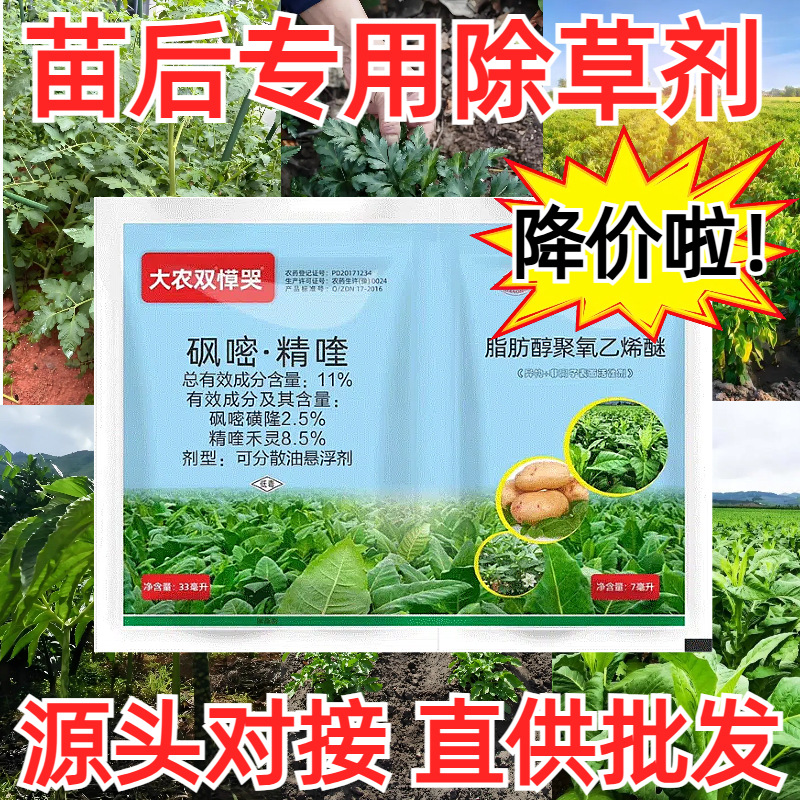 批发大农双愺哭土豆苗后专用除草剂农药厂家拿货供应