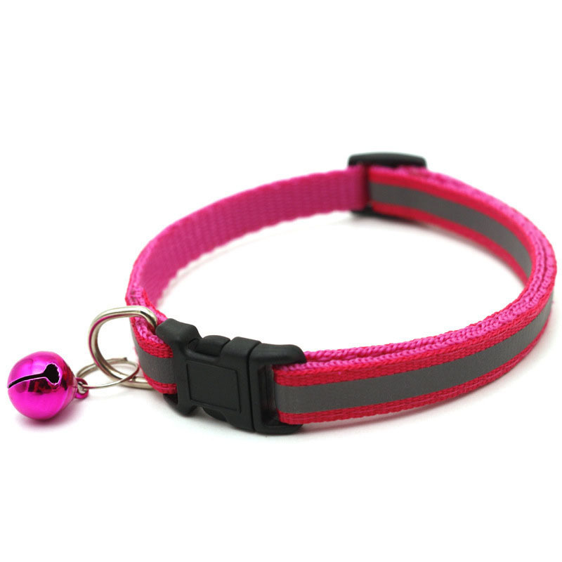 Collar reflectante para mascotas collar de tela collar reflectante para gatos collar de campana para mascotas collar luminoso para gatos