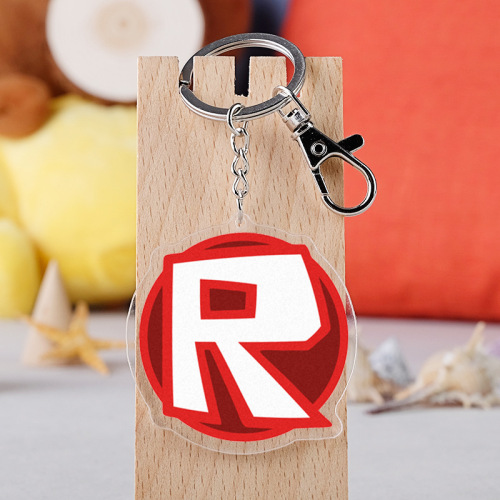Game ROBLOX transparent pendant double-sided acrylic keychain