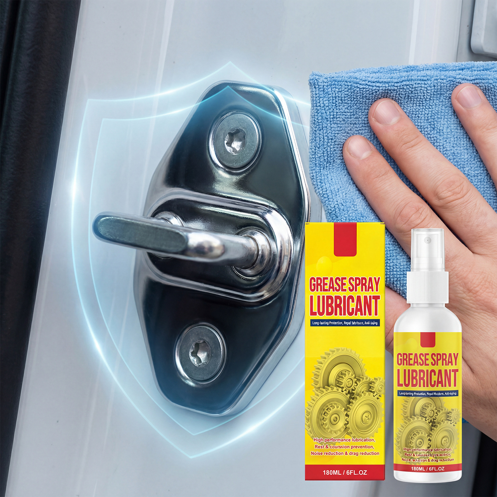 Rust Removal and Lubrication Spray, Gentle Cleaning and Care for Metal, Lubrication, Noise Reduction, Smoothness, Suitable for Automotive Hardware and Various Scenarios