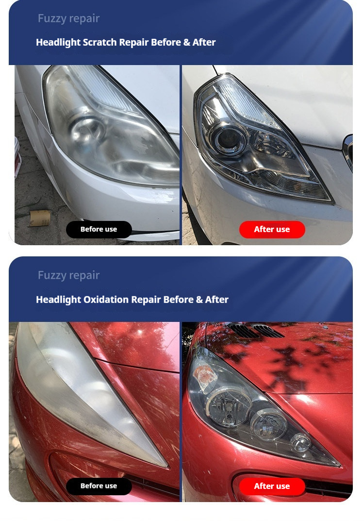 Cross-Border Special Supply Car Headlight Refurbishment Repair Fluid Tool Kit for Cleaning Scratches and Yellowing on Car Lights, Quick Brightening Coating