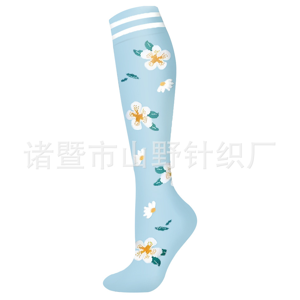 Calcetines Largos de Compresión Deportivos 200N de Nailon, Respirable y Absorción del Sudor, para Correr image 189