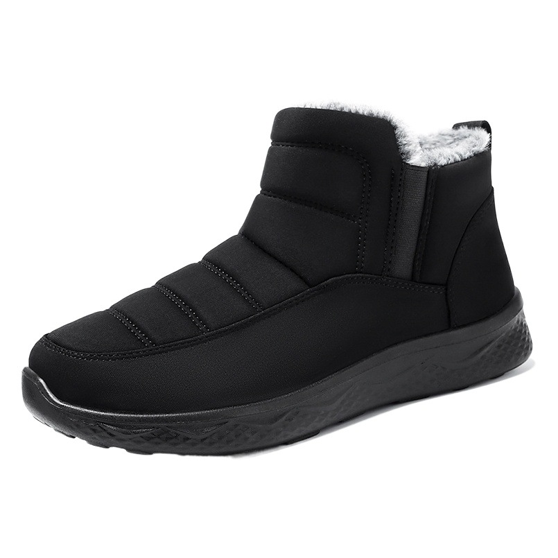 Transmisión en vivo pareja botas de nieve zapatos de algodón para mujer zapatos de madre poliuretano más botas de algodón grueso de terciopelo ventas directas de fábrica