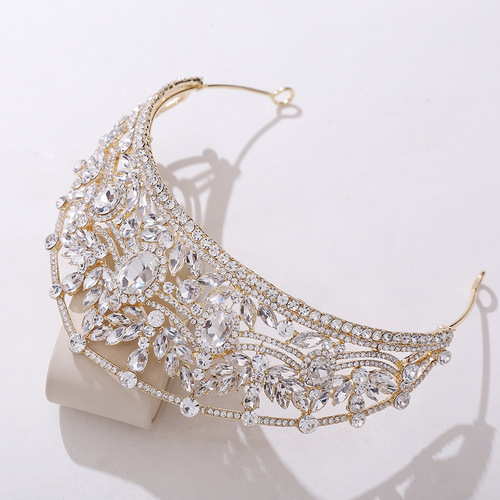 H1406 New Luxury Bridal Crown, European and American Royal Water Diamond Wedding Hair Accessory, Factory Direct Supply