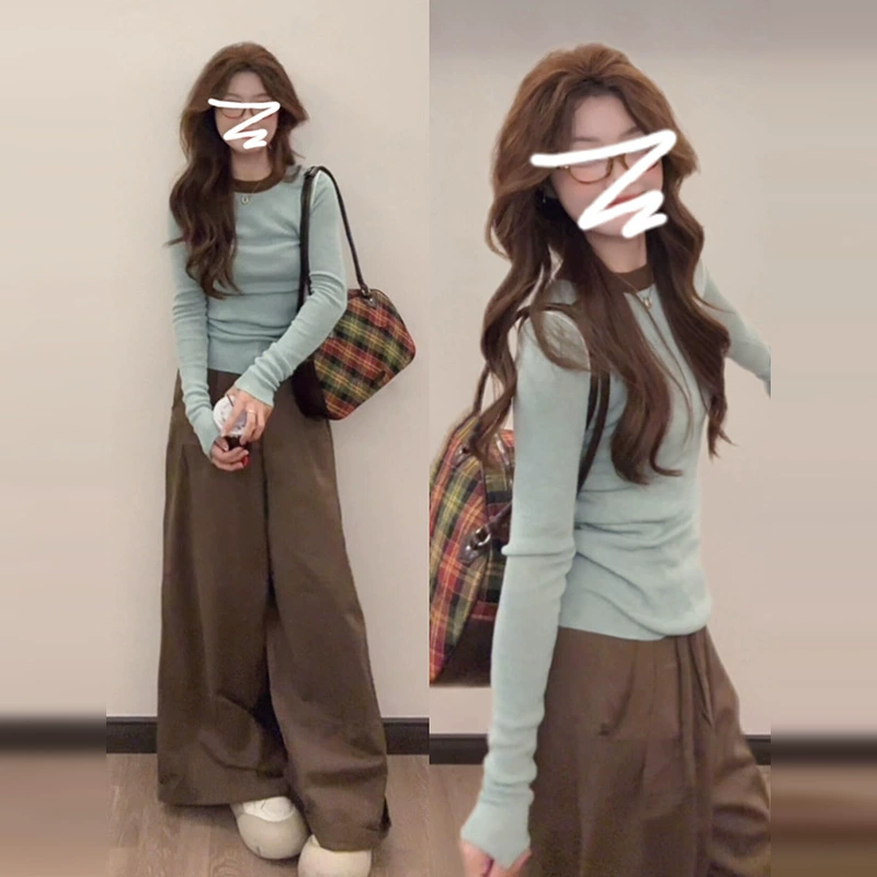 Зимний корейский стиль, внутренний слой трикотажа, новинка лета 2025 года, тонкие футболки с длинными рукавами для маленьких людей