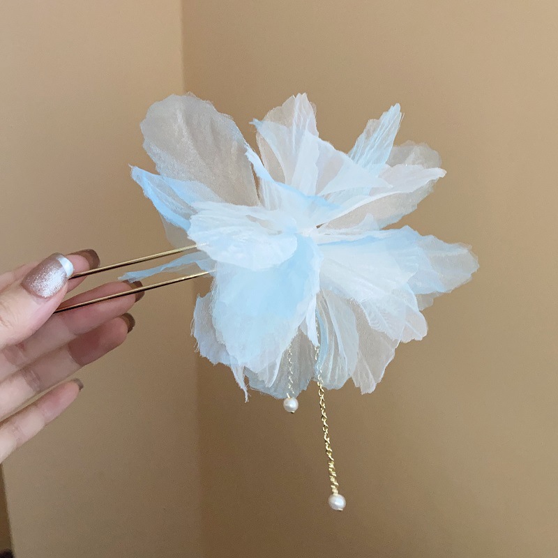 Otoño e invierno flor perla borla horquilla de cercanías Cabeza trasera updo conveniente horquilla estilo antiguo diseño accesorios para el cabello del todo fósforo para las mujeres