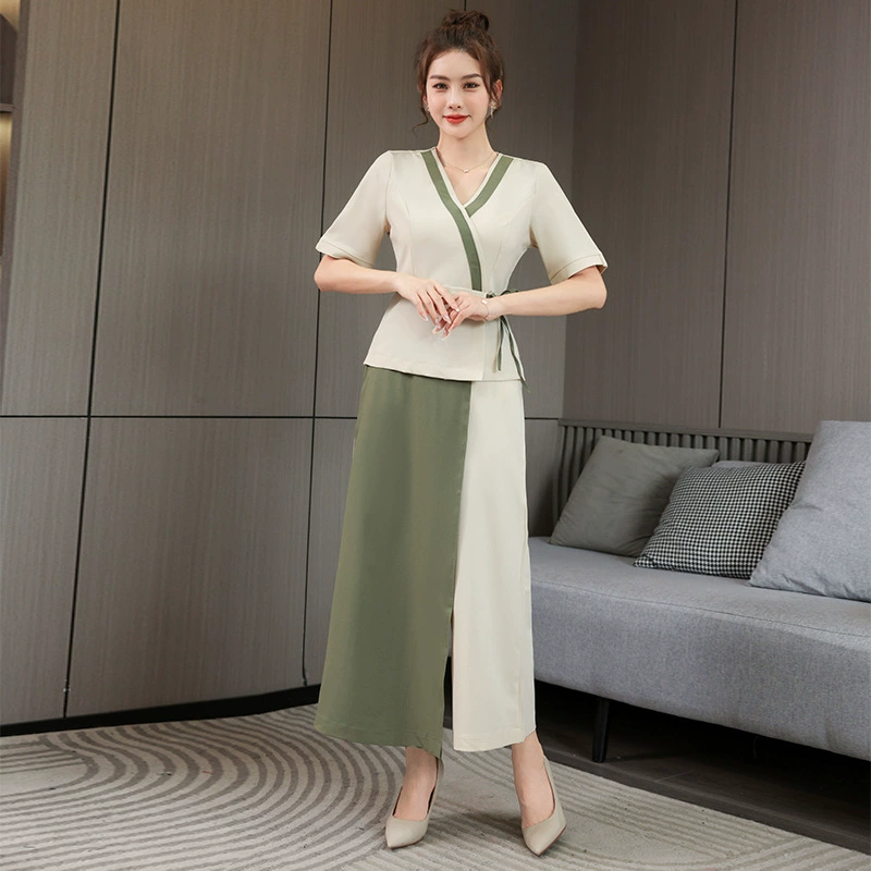 Темперамент Ванна для ног Техник Рабочая одежда Отель Тайский массаж Рабочая одежда Юбка Салон красоты Косметичка Health Hall Одежда