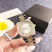 跨境爆款仿机械表品牌女表简约满钻防水石英手表时尚手表女批发