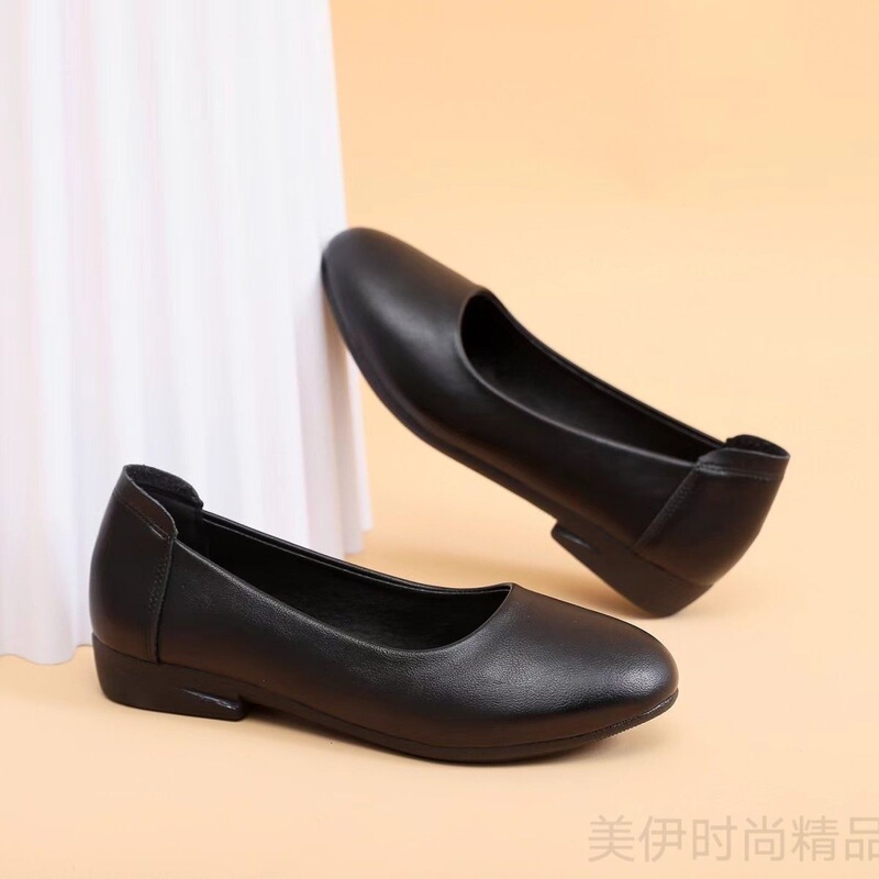 Silent soft-soled black women's shoes for civil servants, comfortable work shoes for female staff, office workers, and flight attendants Silent soft-soled black women's shoes for civil servants, comfortable work shoes for female staff, office workers, and flight attendants