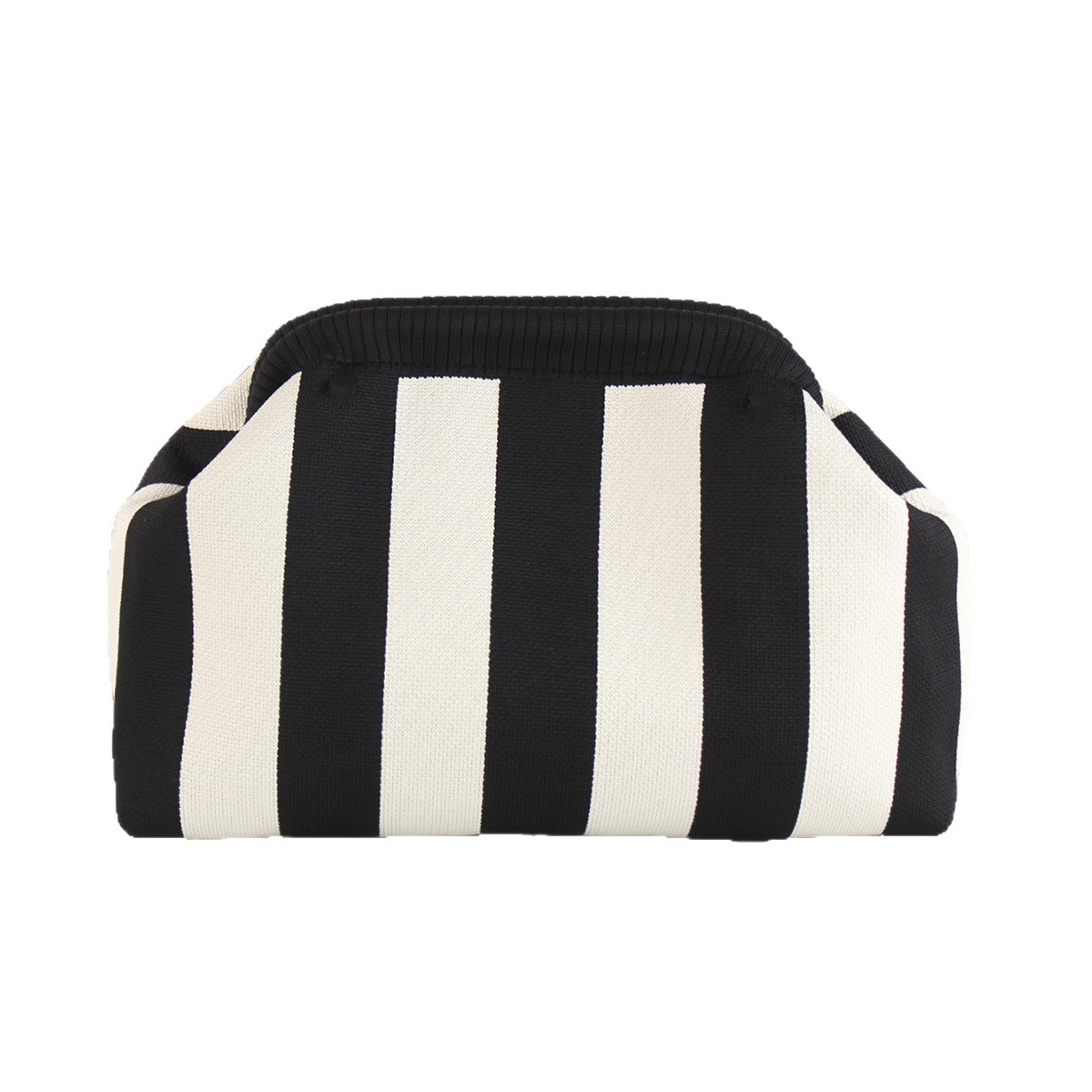 Bolsa de nube para damas bolsas de tejido portátiles bolsas de almacenamiento a rayas bolsas de maquillaje universal bolsas de mano de tejido volador agujeradas bolsas de mujer image 5