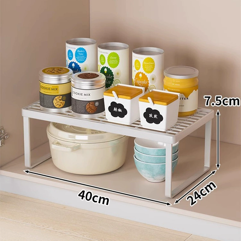 Kitchen Cabinet Shelf Organizer Rack, Multi-Size Desktop & Cabinet Storage