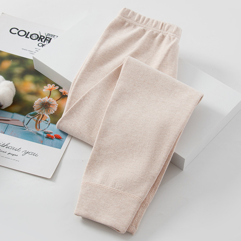 Ding-Shu Rong Colored Cotton Pants) Solid Color Brown