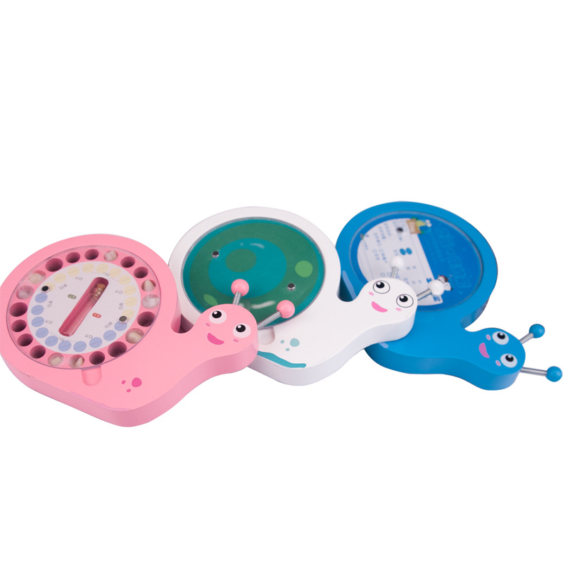 Casa de dientes Caja de dientes de leche de caracol Bebé femenino recuerdo botella de pelo de lanugo colección de dientes Caja de dientes de leche de pelo de lanugo de madera para niños
