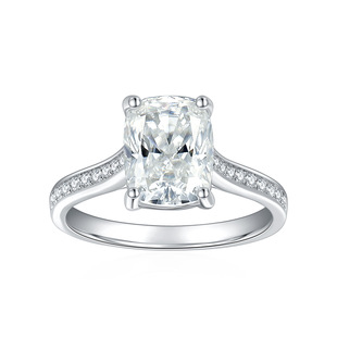 Yuntong Jewelry Foreign Trade Cross-border AliExpress Daifa 7*9mm Long Pincushion All Moissanite Silver Plated 18k Gold Ring