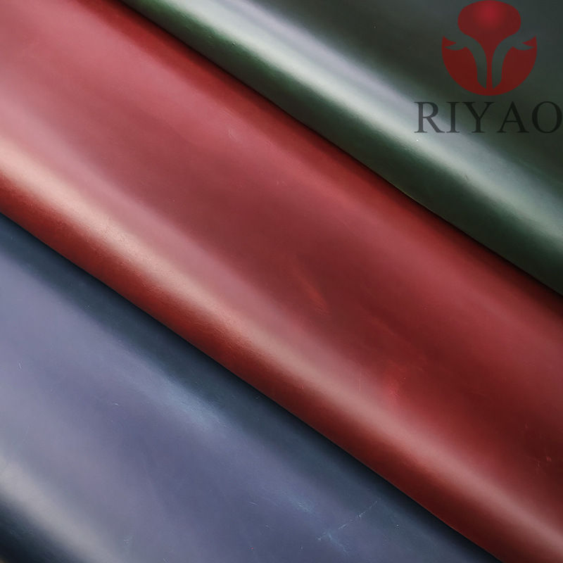 厂家直销疯马皮油蜡皮大小箱包皮具黄牛皮鞋业头层牛皮革真皮料