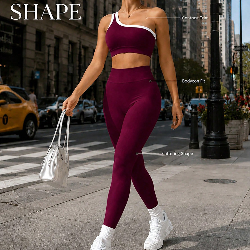 Traje de yoga de punto sin costura transfronterizo traje de yoga de cadera de melocotón elástico y ajustado para mujeres europeas y americanas traje de yoga
