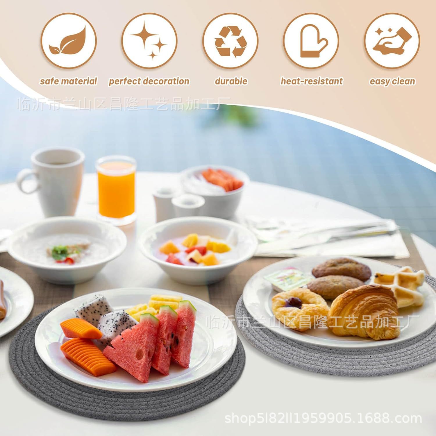 Cocina diaria cubierta cubierta tejedida almohadilla de comedor hogar taza de cocina cocina almohadilla de platos almohadilla de aislamiento térmico moderno simple