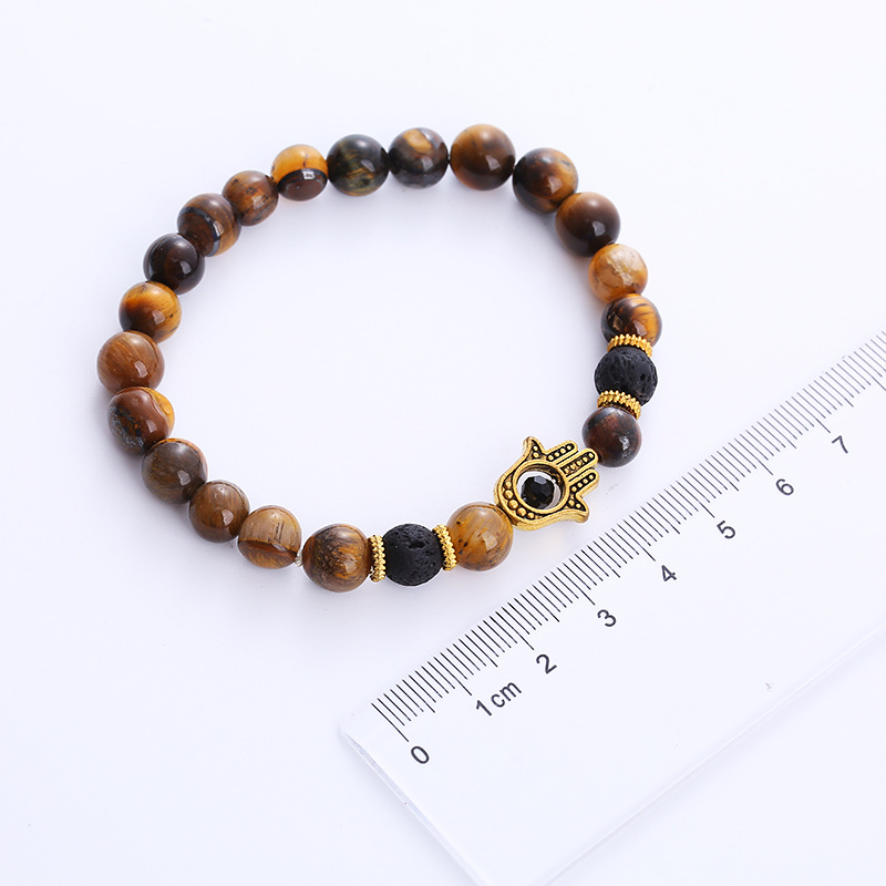 Ethnic Style Palm Eye Alloy Beaded Bracelets display picture 4