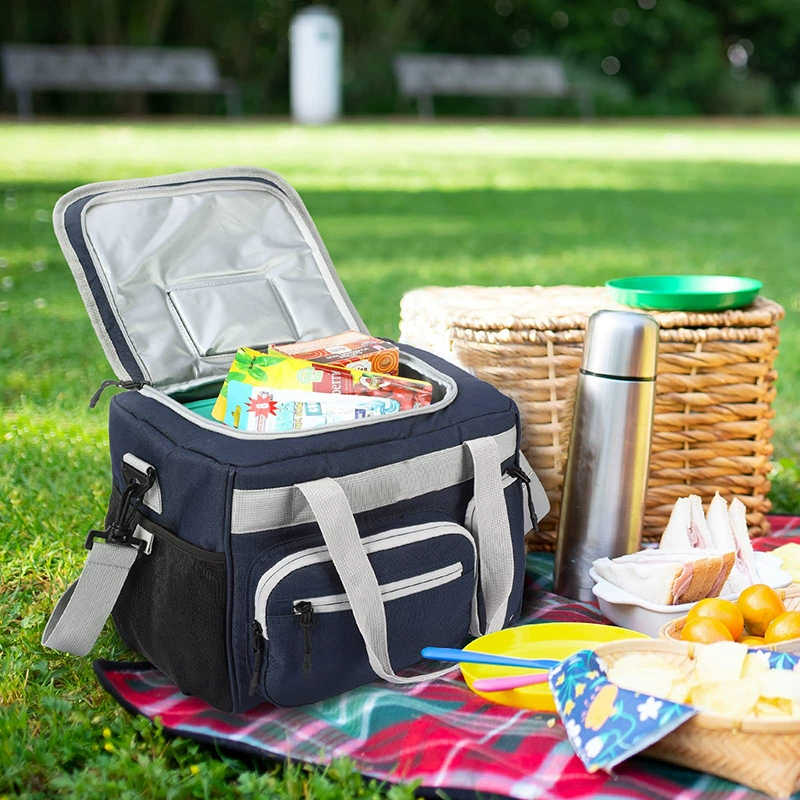 Amazon Горячая изоляционная сумка PEVA сумка для пикника на открытом воздухе водонепроницаемая Герметичная сумка для свежего обеда со льдом Портативная сумка для обеда