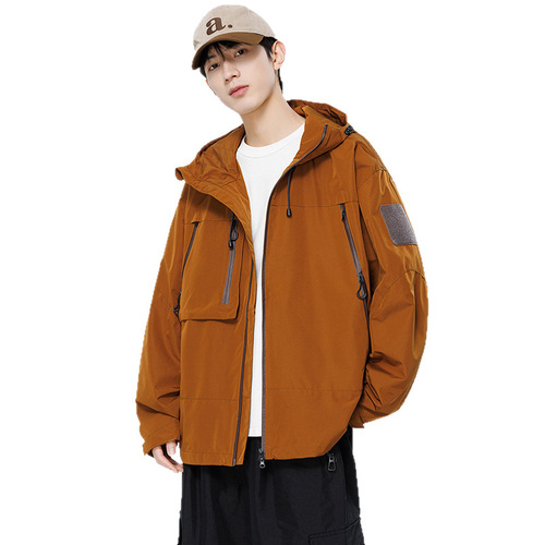 Men's Spring Sport Jacket, Casual Waterproof Outdoor Parka, Men's Spring Fashion Windbreaker
