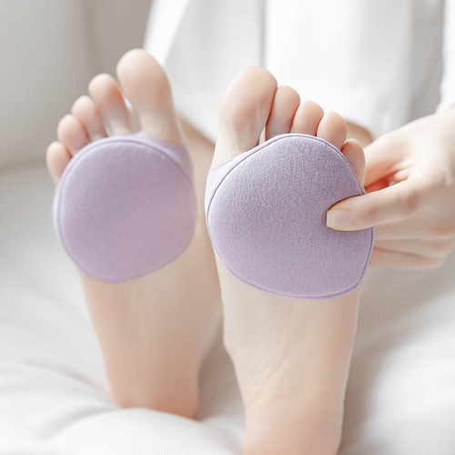 Five-finger and half-palm socks set for women's forefoot pads, ice silk invisible socks, high heels, anti-pain, anti-slip, anti-wear foot artifact insoles