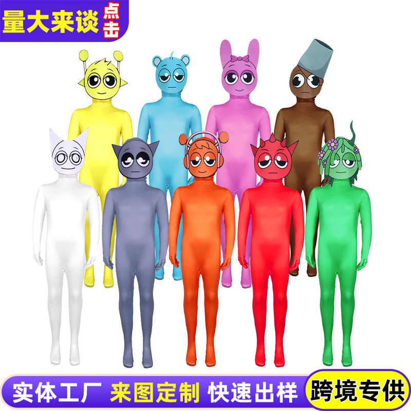 Cross-Border Rhythm Box 2Cos Clothing Sprunki Incredibox Game Bodysuit Amazon New Product