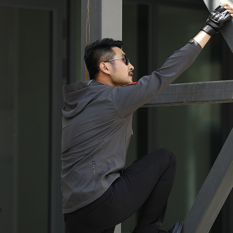 Directo de fábrica chaqueta de camuflaje al aire libre chaqueta de piel de tiburón chaqueta de cáscara suave primavera y verano chaqueta delgada