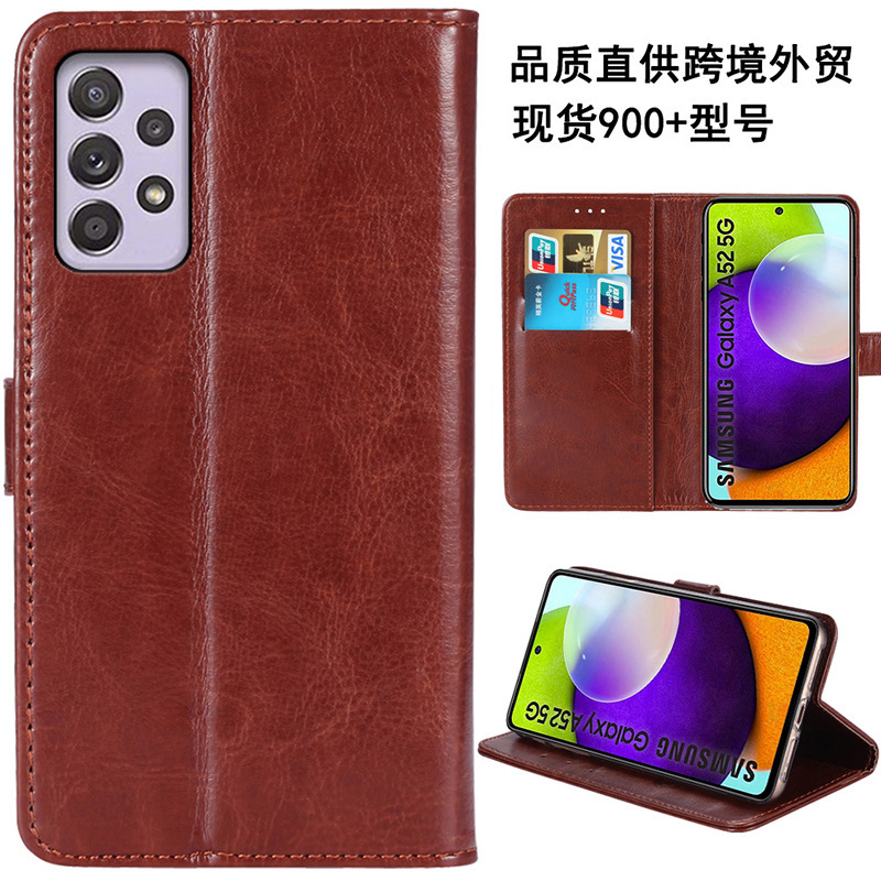 For Samsung A51 Flip Phone Case A50S Card Leather Case for Samsung Galaxy A52 5G Protective Case