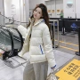 保暖连帽撞色加厚棉服