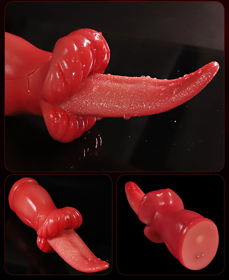 Jiuai Licking Tongue Vibrator for Women, Silicone Adult Massager with Insertable Design, Red — detail image 33