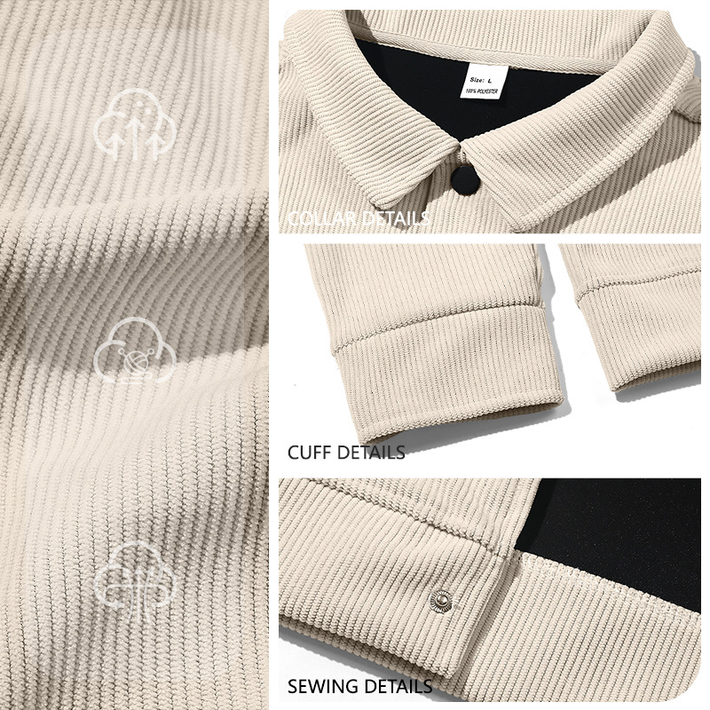 Europa y los Estados Unidos transfronterizos TK de seda de hebilla de una sola fila de tendencia solapa camisa de manga larga chaqueta de bolsillo chaqueta deportiva casual hombre