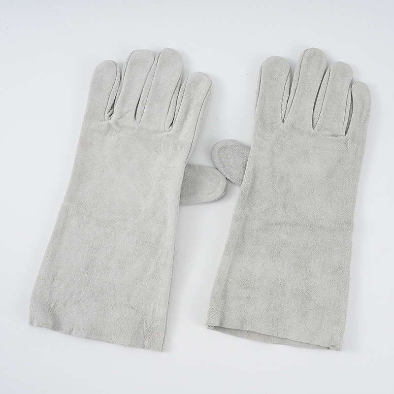 电焊手套加长防护二层全牛皮焊工焊接手套劳保防烫电焊劳保手套
