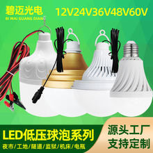 LED低压灯12V36V高护帅塑包铝电瓶车灯夜市地摊夹子线球泡灯批发