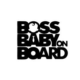 外贸汽车贴纸创意划痕卡通boss baby宝宝在车内反光贴图片个性