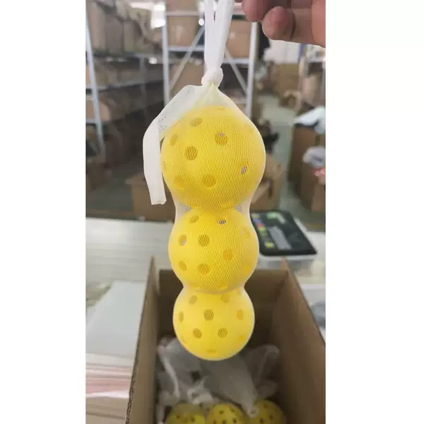 Pickleball 40-Hole Perforated Ball Pickleball Rotational Molding Injection Molding Pe Good Elasticity Factory Direct Sales Net Bag Set