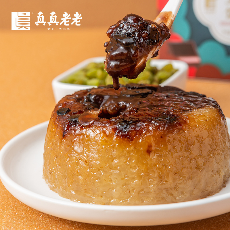 真真老老 年货特产甜豆沙味奶黄流心腊味原味血糯八宝饭速食米饭|ms