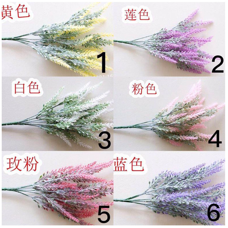 麦穗5叉植绒薰衣草仿真家居装饰植绒仿真植物人造花束仿真花批发详情14