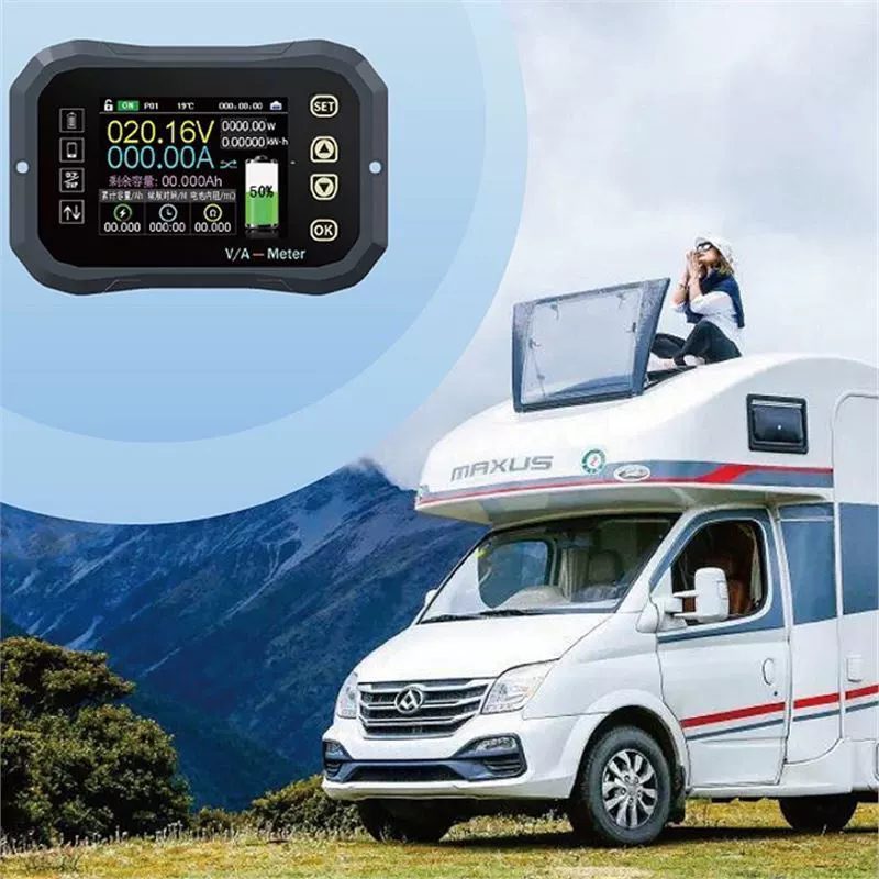 Bluetooth кальномер Wi -вольт-амперметр емкости детектор электроавтомобиля двухсторонний индикатор заряда батареи
