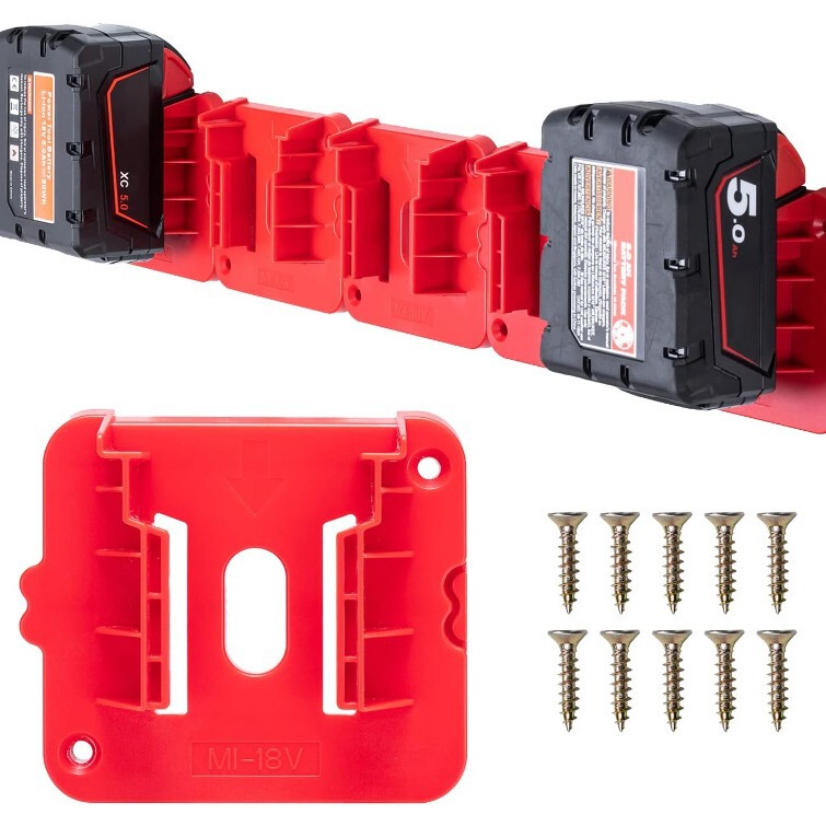 For Milwaukee M1818V hanger base battery bracket, wall-mounted battery storage Milwaukee