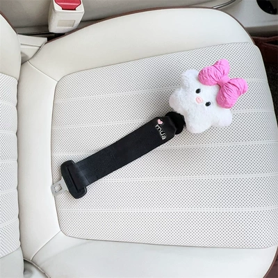 Car seat belt, suitable for driving in the late stages - black-anti-strangling-safety-belt-for-pregnant-women-five-pointed-star-with-rose-red-bow