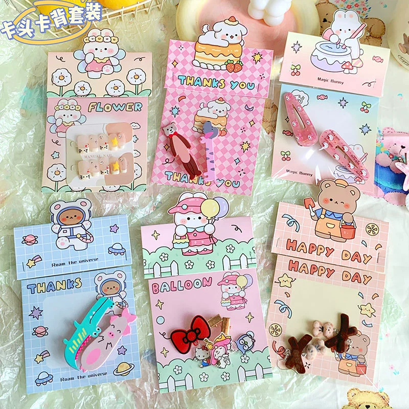 Оригинальный мультфильм карта голова задняя карта Упаковка карты костюм доставка ювелирные изделия подарок выпечка печенье упаковочная карта