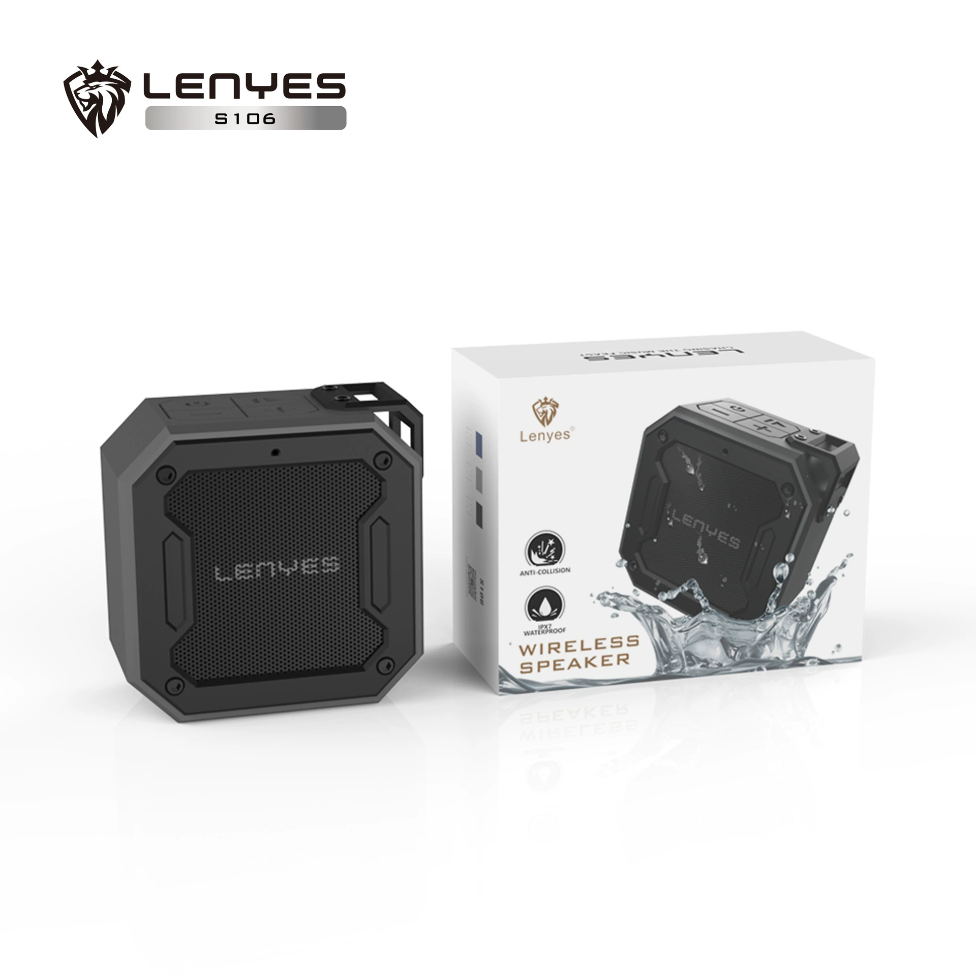 Bluetooth‑колонка (Lenyes) 12 Вт, IPX7 водонепроницаемая, портативная