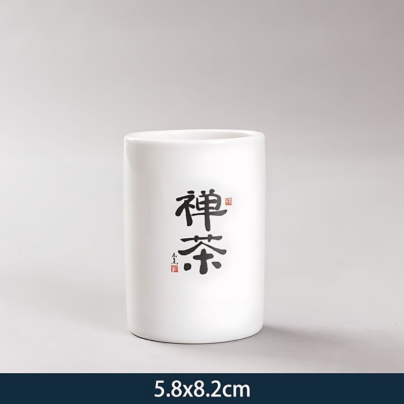 스웨이드 옥 도자기-젠 티 펜 용기