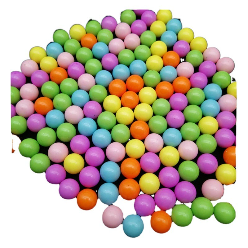 Прямые поставки с фабрики непористые круглые бусины акриловые однотонные свободные бусины пластиковые цветные бусины Твердые бусины карамельного цвета