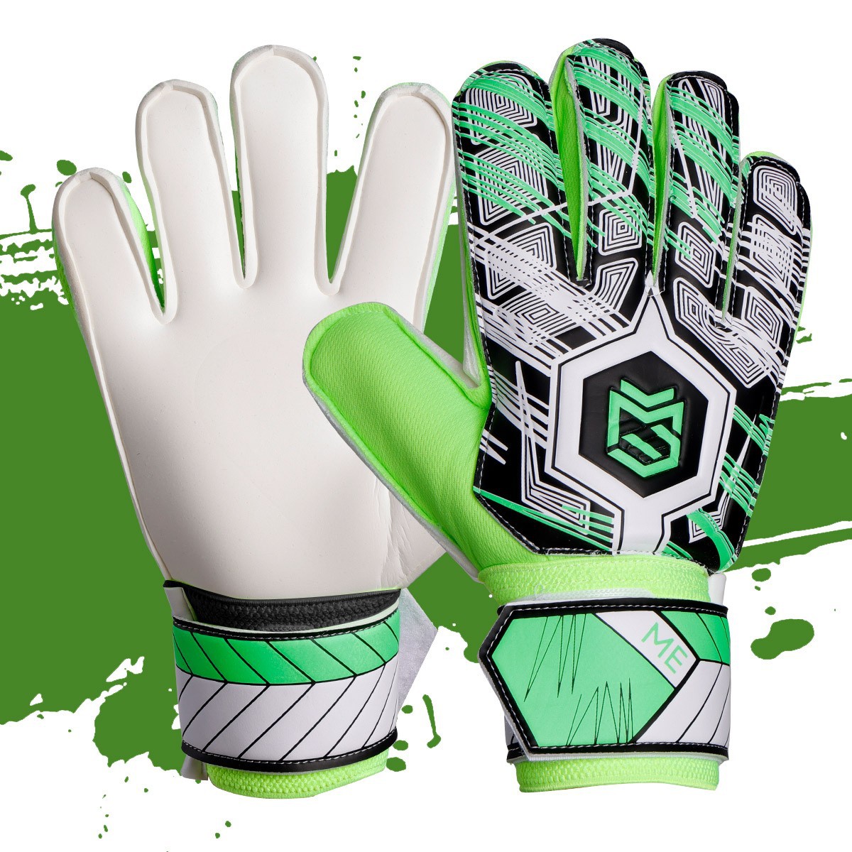 Guantes de portero, guantes de fútbol, guantes para adultos, niños, equipos de protección de dedos para estudiantes de primaria, entrenamiento antideslizante para hombres y mujeres