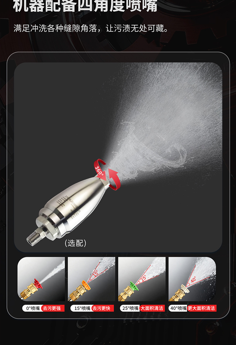 Black Cat High-Pressure Car Washing Machine for Home Use 220V Commercial Cleaning Machine Car Wash Shop Dedicated Booster Water Gun Pump