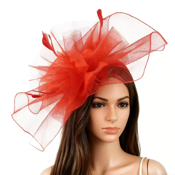 Vintage Festival Wedding Hair Accessories Feather Fascinator Headpiece Hair Clip Hairband Dual-Use Fascinators Hair Flower