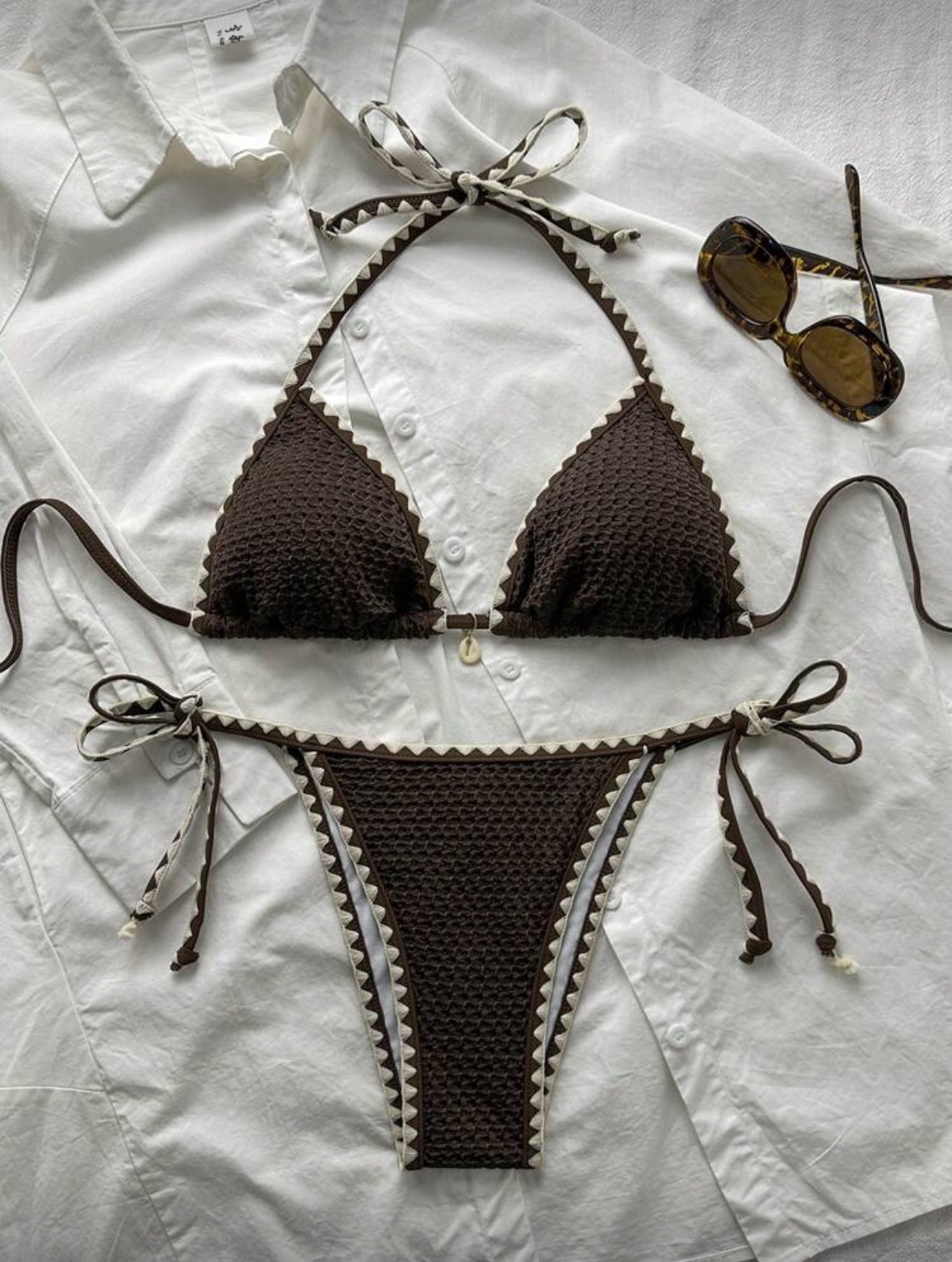 Set bikini donna sexy allacciato al collo due pezzi mare_voghion.com