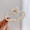 Hairgrip from pearl, big crab pin, elegant hair accessory, 8cm